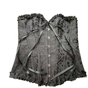 Adore Me Women's‎ Corset Lace-Up Back Busk Front Closure Sz Med